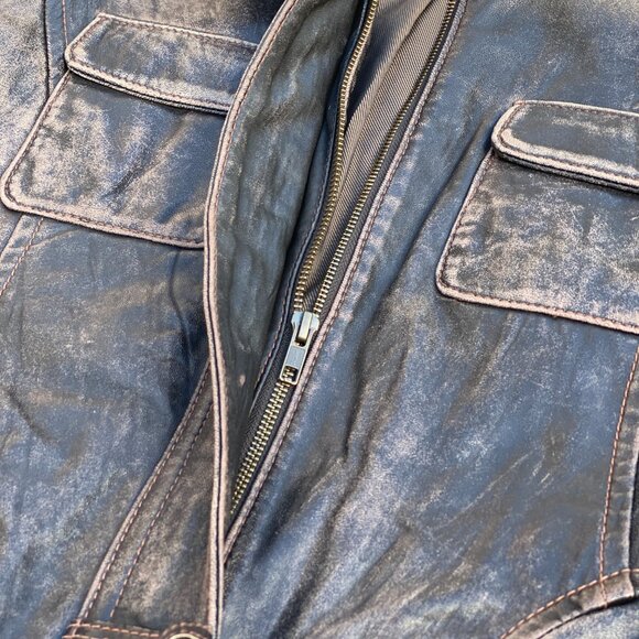 Vintage Danier Brown Distressed Leather Jacket Size S - Picture 14 of 16